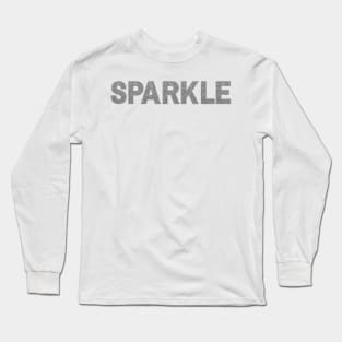 Sparkle Font Silver Long Sleeve T-Shirt